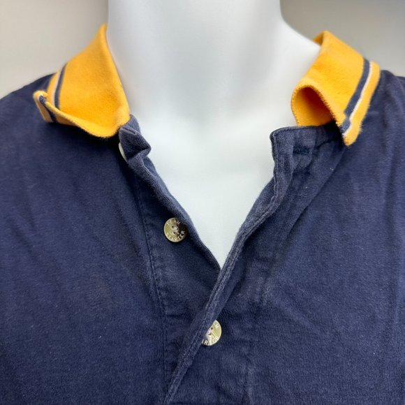 Michigan Wolverines Shirt Mens Large Vintage Starter Team Blue Polo Football - Picture 3 of 5